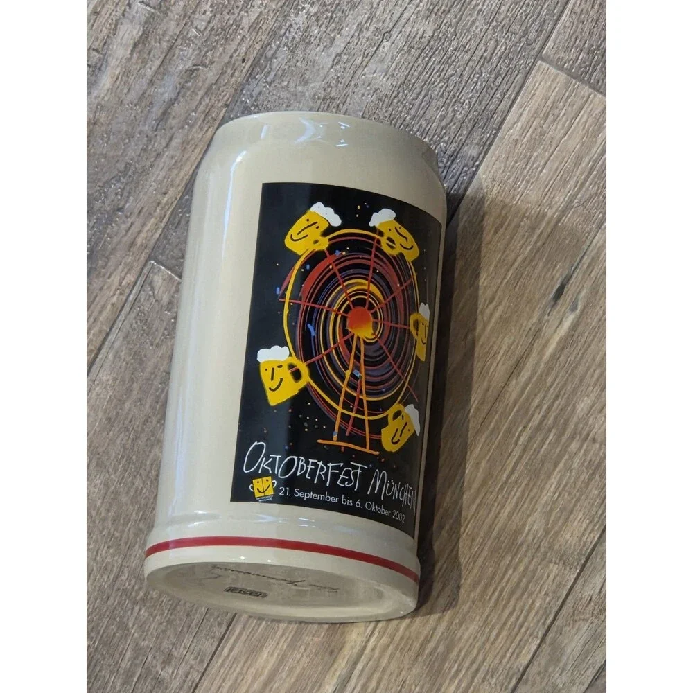2002 Oktoberfest Munchen Rastal 1Liter Beer Stein Mug Munich Germany Vtg